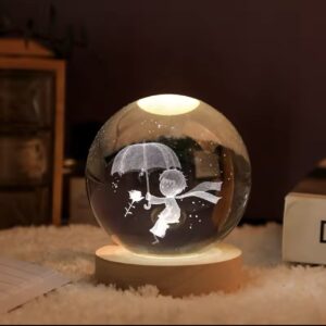 گوی کریستالی طرح شازده کوچولو و چتر