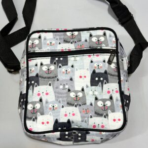 کیف دوشی طرح گربه لپ صورتی