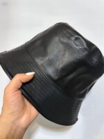 کلاه باکت چرم مات